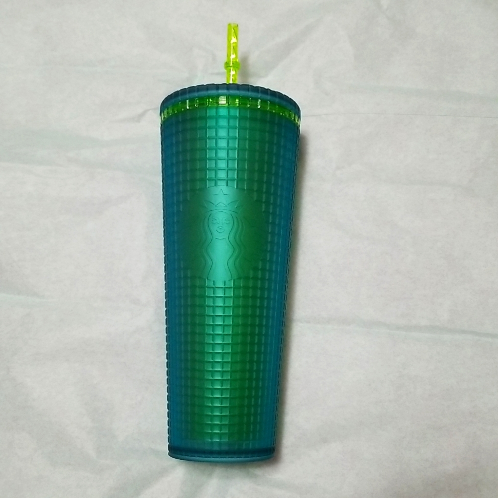 Starbucks soft grid mountain dew green tumbler